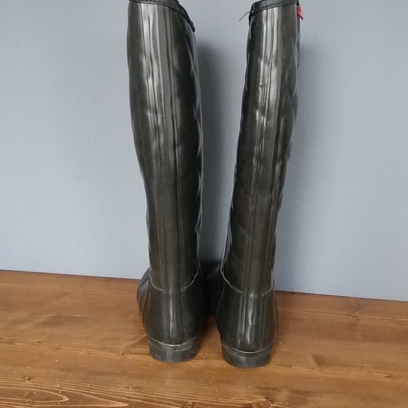 hunter quilted rain boots short